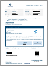 Load image into Gallery viewer, Covid-19 Recovery Certificate (for travel &amp; work purposes)
